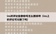 ins的评论能删除吗怎么删掉啊（ins上的评论可以删了吗）
