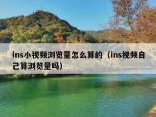 ins小视频浏览量怎么算的（ins视频自己算浏览量吗）