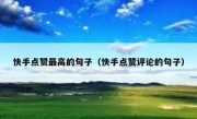 快手点赞最高的句子（快手点赞评论的句子）