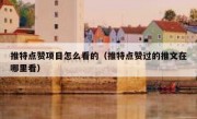 推特点赞项目怎么看的（推特点赞过的推文在哪里看）