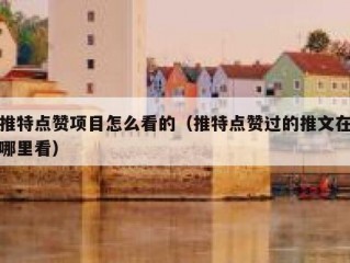 推特点赞项目怎么看的（推特点赞过的推文在哪里看）