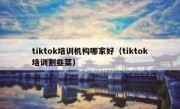 tiktok培训机构哪家好（tiktok培训割韭菜）