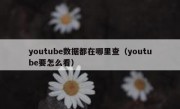 youtube数据都在哪里查（youtube要怎么看）