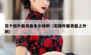 买个国外服务器多少钱啊（买国外服务器上外网）