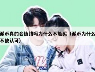 派币真的会值钱吗为什么不能买（派币为什么不被认可）
