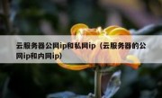 云服务器公网ip和私网ip（云服务器的公网ip和内网ip）