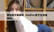 推特属于媒体吗（twitter属于社交媒体吗）