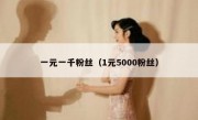 一元一千粉丝（1元5000粉丝）