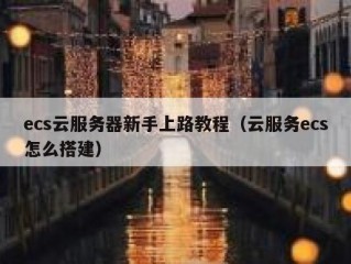 ecs云服务器新手上路教程（云服务ecs怎么搭建）