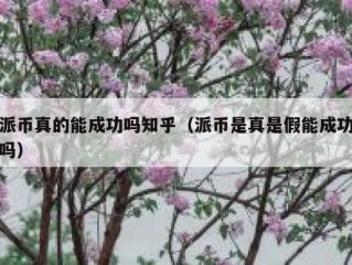 派币真的能成功吗知乎（派币是真是假能成功吗）