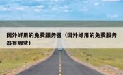 国外好用的免费服务器（国外好用的免费服务器有哪些）