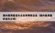 国内服务器龙头企业有哪些企业（国内服务器的龙头公司）