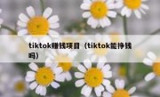 tiktok赚钱项目（tiktok能挣钱吗）