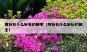 推特有什么好看的博主（推特有什么好玩的博主）