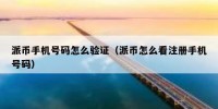 派币手机号码怎么验证（派币怎么看注册手机号码）