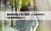 黑科技抖音上热门技术（1320454705抖音黑科技热门）
