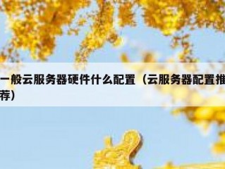 一般云服务器硬件什么配置（云服务器配置推荐）