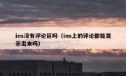 ins没有评论区吗（ins上的评论都能显示出来吗）
