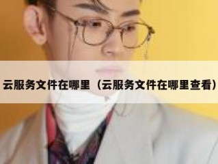 云服务文件在哪里（云服务文件在哪里查看）