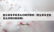 坐公交车手机怎么扫码付款的（坐公交车手机怎么扫码付款的呢）