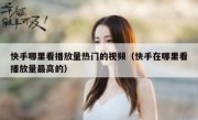 快手哪里看播放量热门的视频（快手在哪里看播放量最高的）