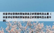 抖音评论获得的赞加到自己的赞里吗怎么看（抖音评论获得的赞加到自己的赞里吗怎么看不到）
