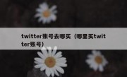 twitter账号去哪买（哪里买twitter账号）