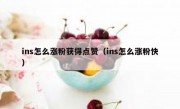 ins怎么涨粉获得点赞（ins怎么涨粉快）