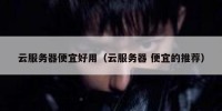 云服务器便宜好用（云服务器 便宜的推荐）