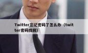 Twitter忘记密码了怎么办（twitter密码找回）