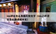 ins评论怎么发图片和文字（ins上的评论怎么翻译成中文）