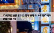 广州限行被拍怎么处罚车辆尾号（今日广州车辆限行尾号）