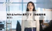 为什么twitter用不了了（为啥推特用不了）