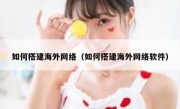 如何搭建海外网络（如何搭建海外网络软件）