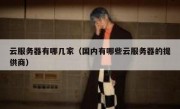 云服务器有哪几家（国内有哪些云服务器的提供商）