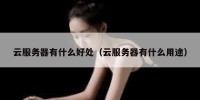 云服务器有什么好处（云服务器有什么用途）
