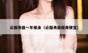 云服务器一年租金（云服务器租用便宜）