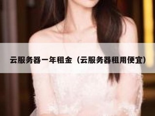 云服务器一年租金（云服务器租用便宜）