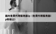 国内免费代理服务器ip（免费代理服务器ip和端口）