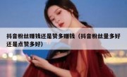 抖音粉丝赚钱还是赞多赚钱（抖音粉丝量多好还是点赞多好）