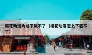 樱花动漫为啥下载不了（樱花动漫怎么下载不了）