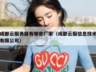 成都云服务器有哪些厂家（成都云服信息技术有限公司）