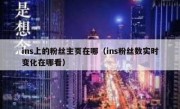 ins上的粉丝主页在哪（ins粉丝数实时变化在哪看）