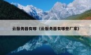 云服务器有哪（云服务器有哪些厂家）