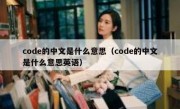 code的中文是什么意思（code的中文是什么意思英语）