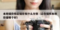 本地储存和云储存有什么分别（云存储和本地存储哪个好）