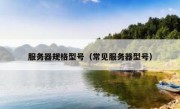 服务器规格型号（常见服务器型号）