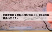 全球粉丝最多的网红排行榜前十名（全球粉丝最多的三个人）