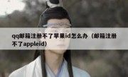 qq邮箱注册不了苹果id怎么办（邮箱注册不了appleid）