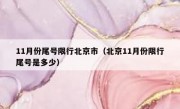 11月份尾号限行北京市（北京11月份限行尾号是多少）